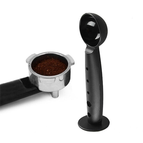 Espresso Tamper with Measuring Spoon, Multifunctional Coffee Bean Press for Coffee Maker - 49mm 2