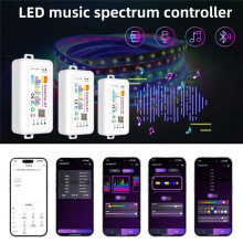 5-24V Tuya APP LED SPI-Kontroller Färgrik-X7 Tuya WiFi-Musikkontroller WS2812B WS2811 Sk6812 Pixel Strip Light