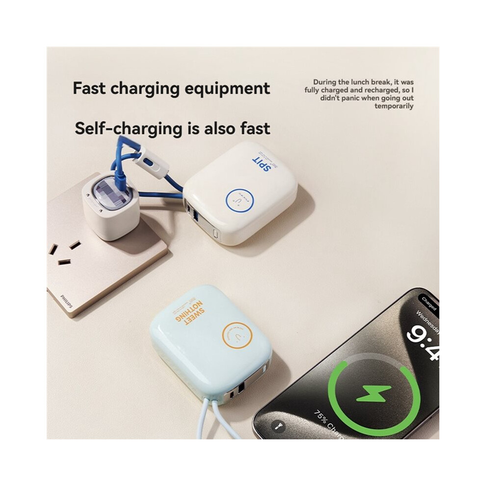 10000Mah Portable Charger Built-In Cables Multi-Device Fast Charging Battery Level Display Portable Charger A 6032898125057