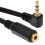 kenable 3.5mm Right Angle Stereo Jack to Socket Headphone Extension Cable 0.5m 1