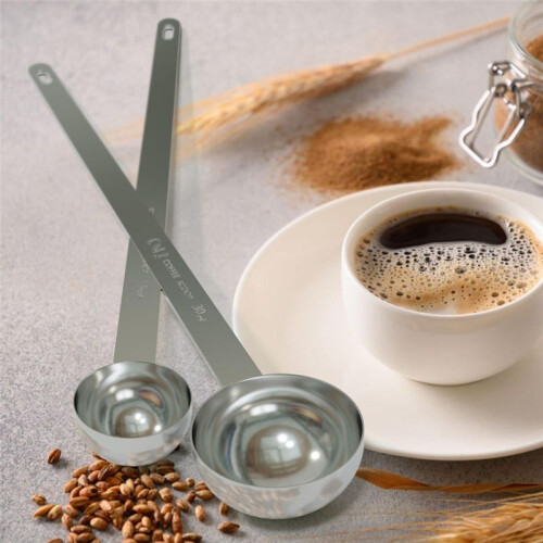 2 Unidades de Colher de Café com 2 Colheres de Sopa, Colher Medidora de Cabo Longo de 9,5 Polegadas, Duas Colheres de Sopa (15 Ml), Colher de Café, 2