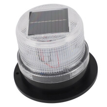 Solar Beacon Light 8 LED Red/Blue 12.8x9.5cm 1200mAh Battery