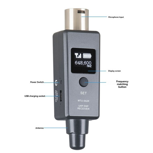 Microphone Wireless System Micphone Wireless Transmitter UHF Transmitter Receiver Mi  for Dynamic Condenser 2