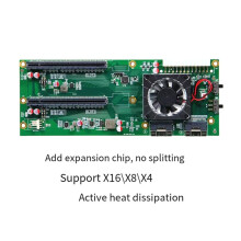 Adaptateur PCIe4.0 Vers 8654 pour Ordinateur Portable Vers Carte Graphique Vidéo Externe avec Emplacement pour Carte SlimSAS Double PCIe4.0x16