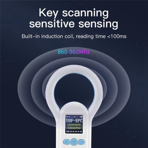 UHF Pet Microchip Scanner Handheld Reader 860-960kHZ Portable 2.4G USB BT Output RFID Tag Scanner Support Android Window