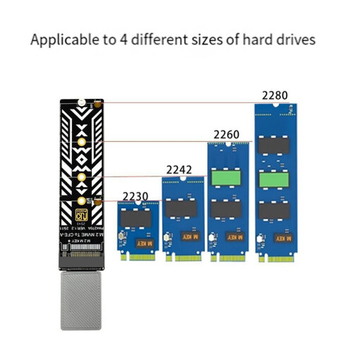 PHDK M.2 M-Key NVMe SSD to CFE-A Memory Card Adapter PH4270A Solid State Drive Adapter Card Support 2230/42/60/80 1