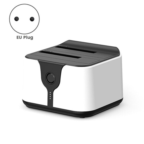 Gabinete de Disco Rígido Externo SSD de 2,5/3,5 Polegadas  para USB 3.0 HDD Case Estação de Encaixe para Disco Rígido com Compartimento Duplo 1