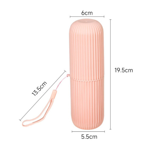 Toothbrush Cup Pink 19.5x6x5.5 cm Ample Capacity 1