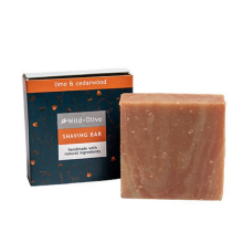 Wild Olive French Lime & Cedarwood Natural Shaving Bar Soap Large 100g