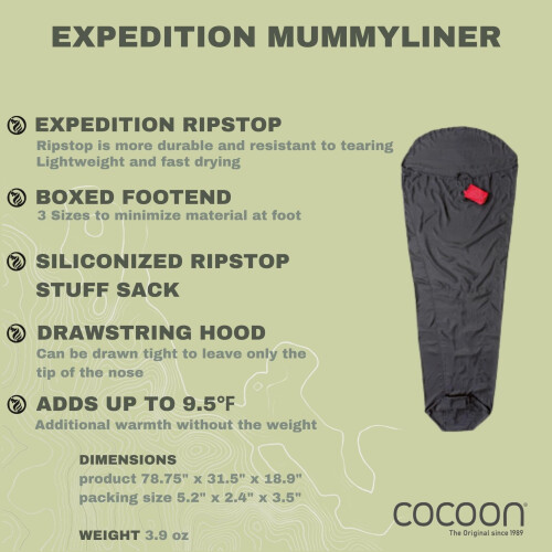 Cocoon Women's Expedition-Silk MummyLiner 2