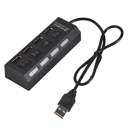 USB4 port 2 Splitter with  HUB 4-hole Independent  HUB USB2.0 hub Multifunction 1