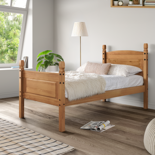 Mercers Furniture Corona 3'0" Single High Foot End Bed Frame Solid Pine