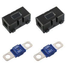 2 X ANS-H Car Fuse Holder and 2 X High Current Bolt Midi Fuses 100A Amp for Cars, Trucks, Vehicles 100A