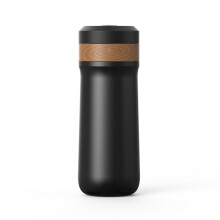 2 I 1 BäRbar 320 Ml Kaffekanna Fransk Press Kaffebryggare Rostfritt StåL Kyld Isolerad 8H Resemugg med Filter