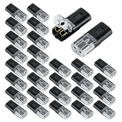 Ensemble de 30 Connecteurs Électriques Sans Outil pour Éclairage LED, Remorques et Projets de Bricolage