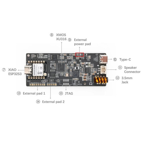 5X Seeed Studio ReSpeaker Lite Voice Assistant Kit ESPHome Assistant 2 Mic Array with XIAO ESP32S3 Pre-Soldered 1