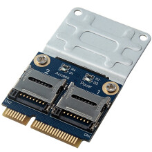 2 SSD HDD pour Ordinateur Portable Double Micro- SDHC SDXC TF Vers PCIe Lecteur de Carte MéMoire MPCIe Vers 2 -Sdcards Adaptateur