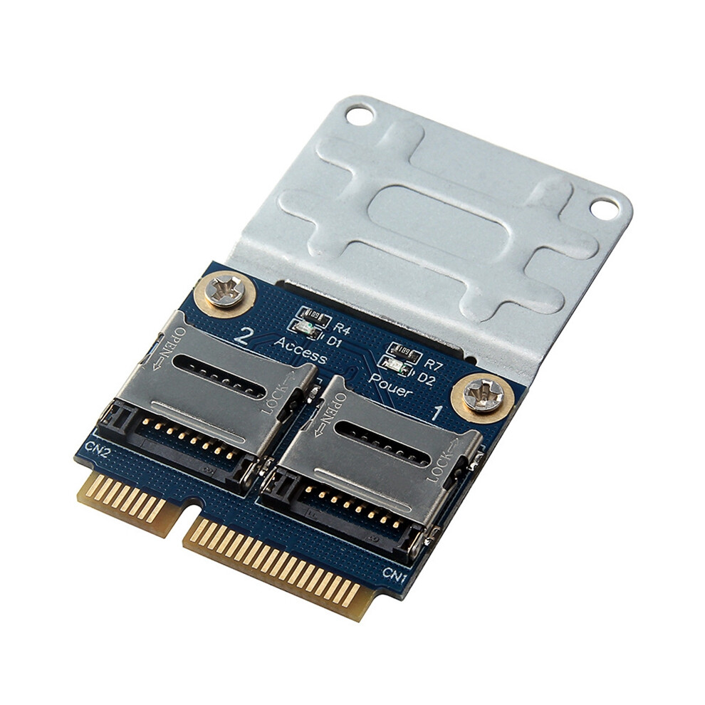 2 Ssd Hdd For Laptop Dual Micro- Sdhc Sdxc Tf To Pcie Memory Card Reader Mpcie To 2 -Sdcards Pci-E Adapter 4712406303703