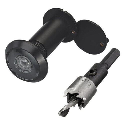 2X Orifícios de Observação Sólidos de 220 Graus para Porta com Broca de 16 mm, Olho Mágico de Porta de 0,63 Polegadas para Porta com Espessura de 1
