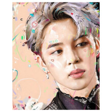 DIY Diamant Schilderij Bangtan Boys Art Portret Strass Volledige Ronde Muur Foto 30X40 cm Jimin