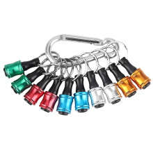 10 STÜCKE 1/4 Zoll Sechskantschaft Schrauben Dreher Bits Halter VerläNgerungs Stange SchlüSselbund Schraube Adapter Bohrer ÄNdern (5 Farben)