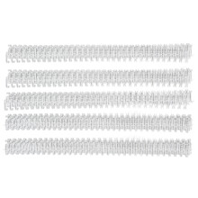 Reliure à double boucle de fil, dos de 60 feuilles, 34 boucles, 9,5 mm, blanc