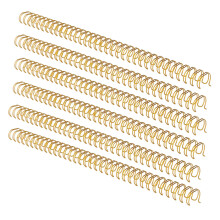 Reliure à spirale en fil métallique, diamètre 1/2 po, 34 boucles, pas 3:1, pour documents jusqu'à 100 feuilles, or