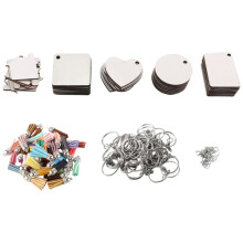 160 PCS Sublimation Ornament Blanks,Sublimation Blank Keychains Double-Side Sublimation Keychain Boards DIY Supplies