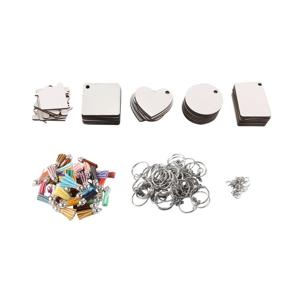 160 Pcs Sublimation Ornament Blanks,Sublimation Blank Keychains Double-Side Sublimation Keychain Boards Diy Supplies 6033077643669