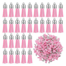 200 PeçAs Chaveiro Borlas Pingentes Chaveiro DecoraçãO Borlas com LaçO para Artesanato FaçA Você Mesmo Suprimentos Rosa