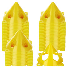 50 STUKS Geel Cone Canvas en Kastdeur Risers, 3.5Inch X 2Inch Pyramid Stands, Acryl Schilderij Support Stands
