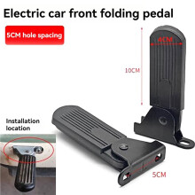 4 Stuks Elektrische Bromfiets Voorpedaal Scooter voor Opvouwbare Pedaal Beenondersteuningspad Verdikte Stalen Plaat Ebike-Accessoires 5 cm