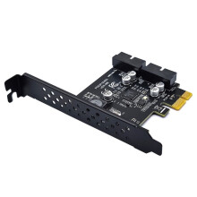 USB3.2 Pci-E Expansion Card Adapter 2-Port 19Pin Adapter Card Renesas D720201 5Gbps USB3 To Pci Express Adapter Card