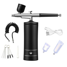 Air Brush Nail Oxygen Injector  Air Compressor Kit Paint Sprayer för Art Tattoo  Cake  Fog Mist, Black