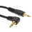 kenable Right Angle MONO 3.5mm Jack Plug to 3.5mm Jack Plug Cable Lead GOLD 2m 1