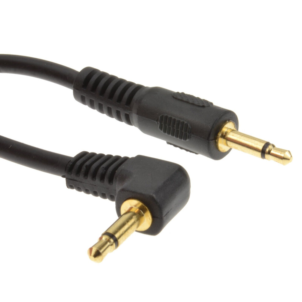 Right Angle Mono 3.5Mm Jack Plug To 3.5Mm Jack Plug Cable Lead 2M Gold 5055383470082