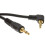 kenable Right Angle MONO 3.5mm Jack Plug to 3.5mm Jack Plug Cable Lead GOLD 2m 2
