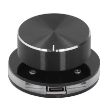 USB-Volymkontrollknapp för Android-System PC Multimedia Typ C Extern Mediejusteringskontroll med RGB-Ljus