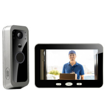Tuya 1080P HD Wireless Door Camera System with 5Inch Monitor WiFi PIR Motion Detection 2MP Outdoor Video Intercom