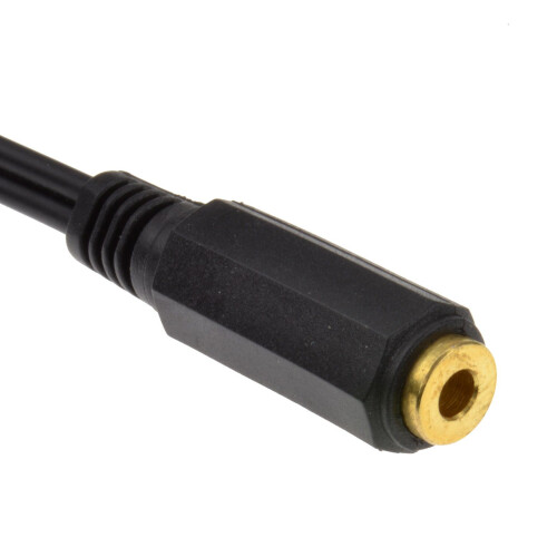 kenable 3.5mm Right Angle Stereo Jack to Socket Headphone Extension Cable 0.5m 2