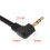 kenable 3.5mm Right Angle Stereo Jack to Socket Headphone Extension Cable 0.5m 4