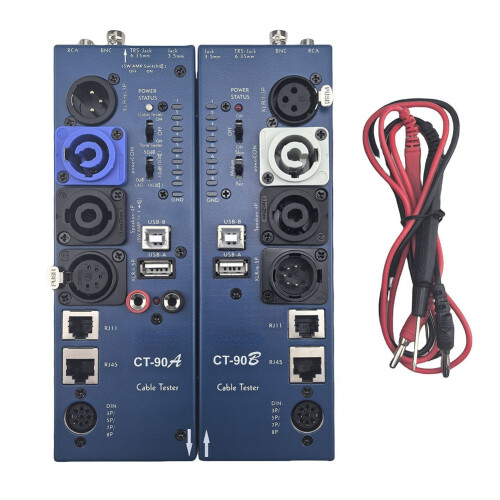 CT-90AB Detachable Multi-Function Audio Cable Tester 16 in 1 Digital Display Automatic Cable Tester Fully Automatic XLR