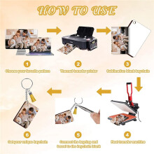 250 PièCes Rectangle Sublimation Keychain Blank Bulk, Sublimation Blank Keychain 2.4 Pouce Heat Transfer Blank Keychain