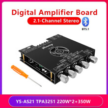 YS-AS21 Scheda Amplificatore Digitale un 2.1 Canali TPA3251 220Wx2 + 350W Subwoofer con Regolazione Dei Bassi Ad Alta Potenza