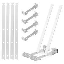 30 Pcs 5inch Aluminum Roof Gutter Hangers 5inch Gutter Clips with Straps for Eavesless Fixing Aluminum and Steel Gutters