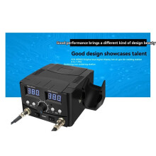 Estação de Solda 2 em 1 8582D 750 W com Cabo de Ar Quente e Ponta de Ferro de Solda para Telefone PCB IC SMD BGA Soldagem Plugue UE