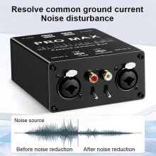 Izolator Audio, Eliminator Prądu Audio, Izolator 2-Drożny XLR 6.5, Filtr Uziemienia Wspólnego Mikrofonu Miksera do Transmisji na Żywo