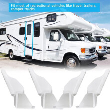 8pcs RV Gutter Spouts, White Rain Gutter Extensions to Protect the Top of RV in Rainy Days,Reduce Dirt and Black Streaks