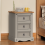 Mercers Furniture Corona Grey Wax Medium Bedside Rustic 1