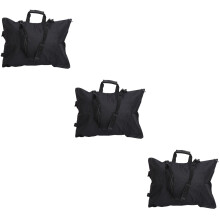 3Stk Schwarze Canvas Aufbewahrungstasche Für Zeichnungen Wasserdicht